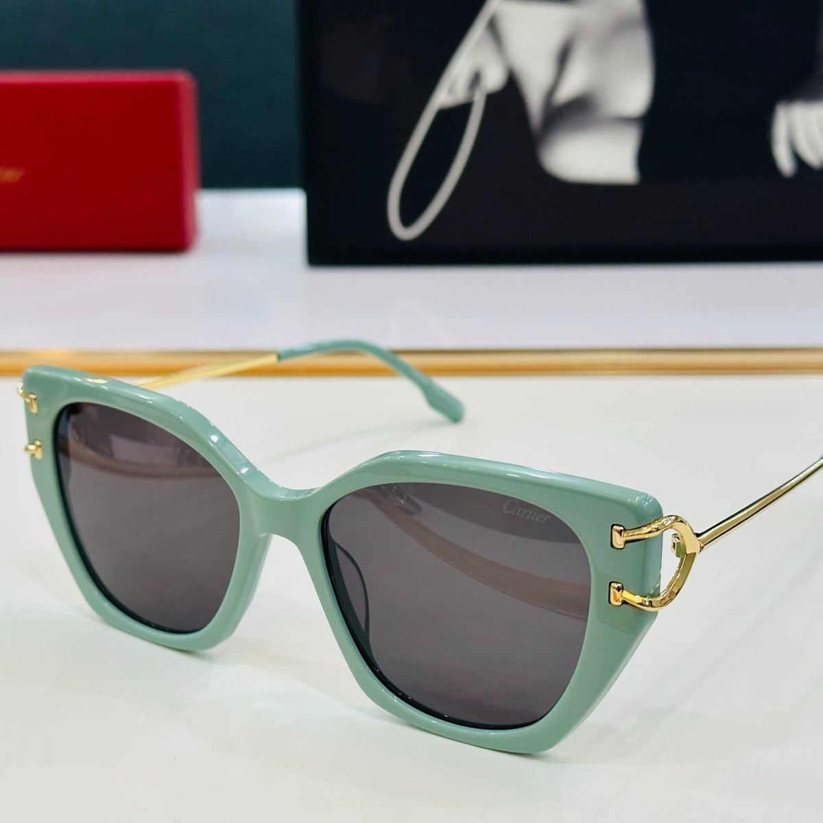 C DE BUTTERFLY FRAME SUNGLASSES 530154 IN METAL AND ACETATE