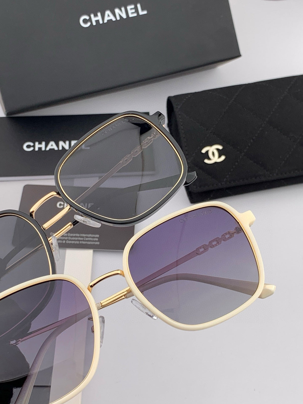 CHANEL SQUARE SUNGLASSES CH0826 IN METAL