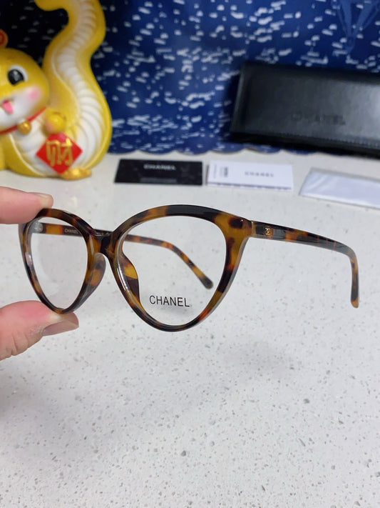 CHANEL CAT EYE SUNGLASSES CH3393 IN HAVANA ACETATE CLEAR LENSES