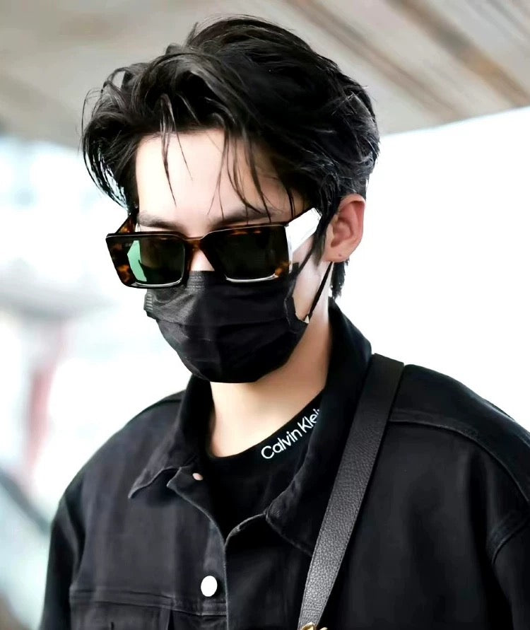 CHUNKY RECTANGULAR FRAME SUNGLASSES G204 IN ACETATE