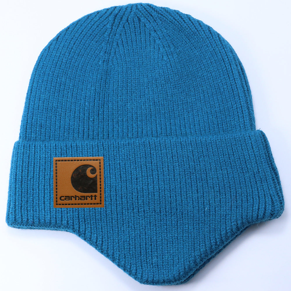 Stussy Hat Winter Knitted Hat Men's and Women's Warm Ear Protector Outdoor Wool Hat