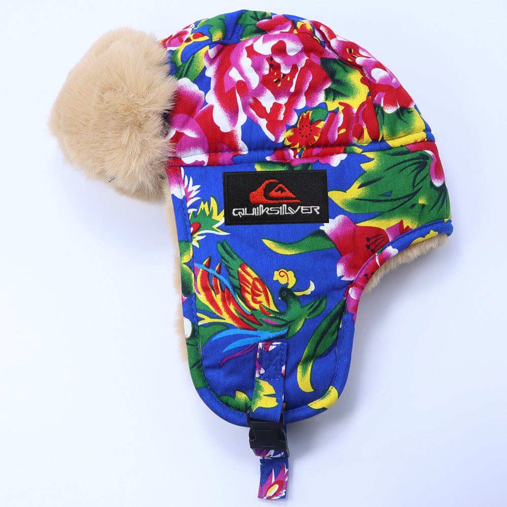 Stussy Hat Lei Feng Hat Winter Warm Fleece Thickened Ethnic Style