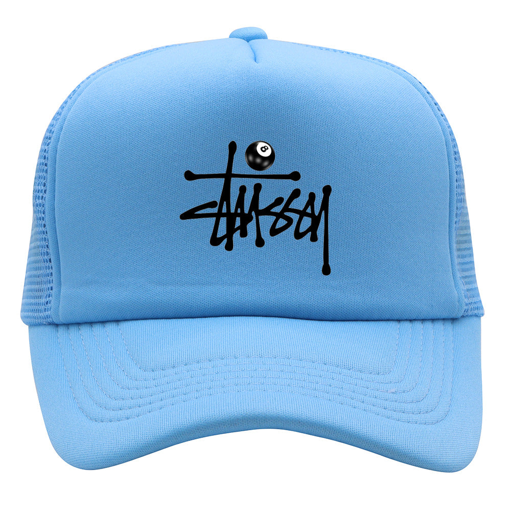 Stussy Hat Printed Truck Cap Baseball Cap Casual Shade Sun Protection Cap