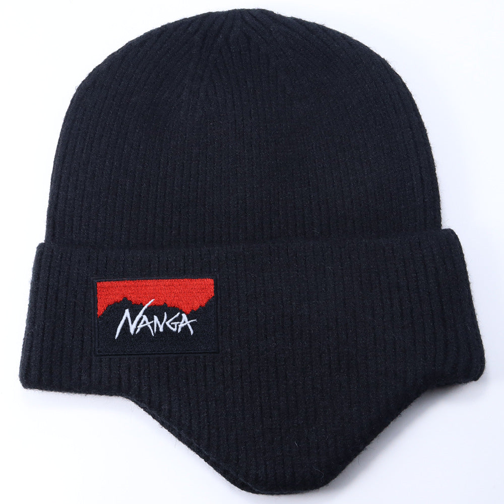 Stussy Hat Winter Knitted Hat Men's and Women's Warm Ear Protector Outdoor Wool Hat