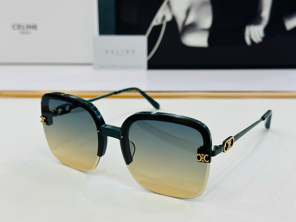 CELINE TRIOMPHE SQUARE SUNGLASS CL40251 IN METAL