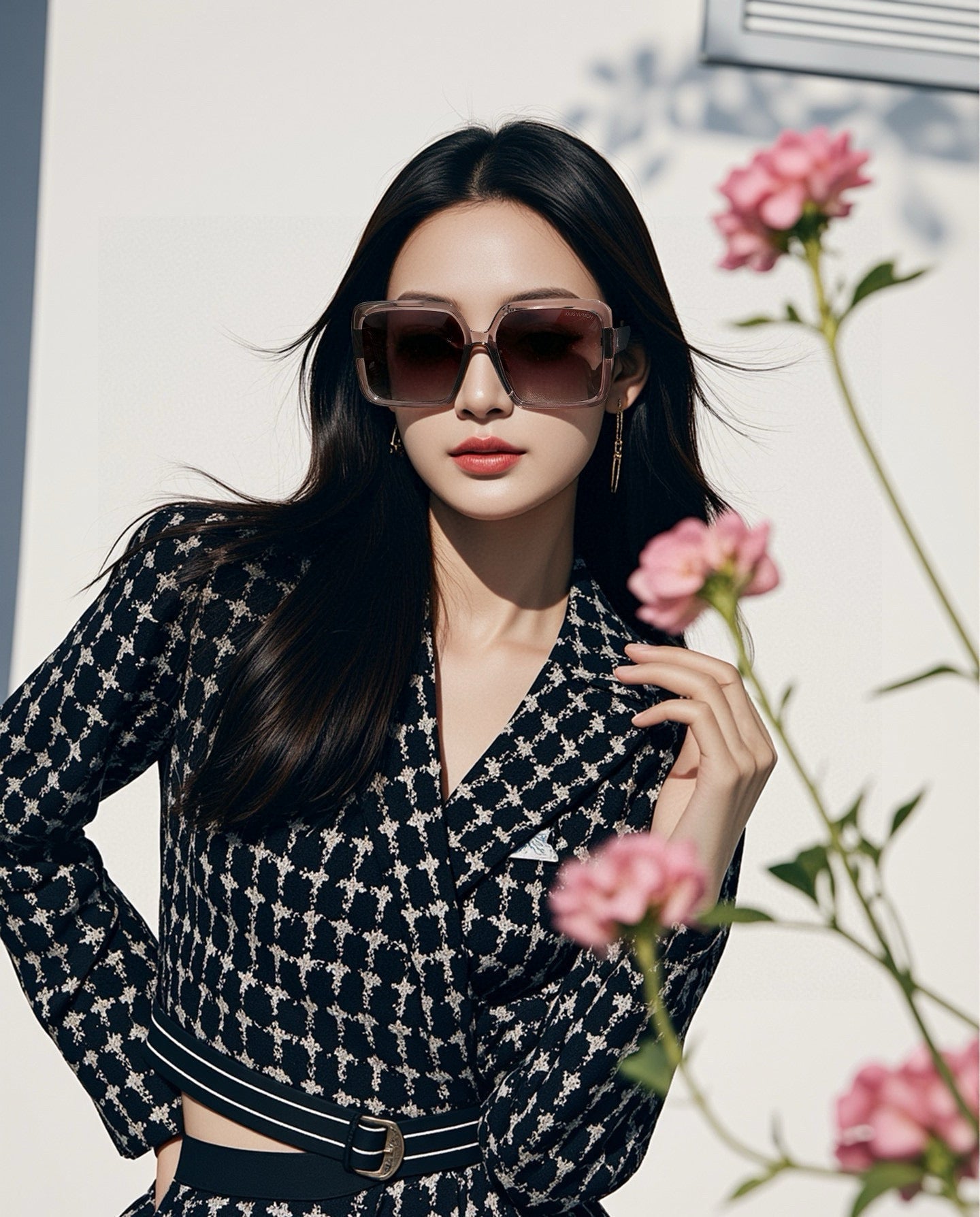 LOUIS VUITTON LARGE SQUARE SUNGLASS L6250 IN ACETATE