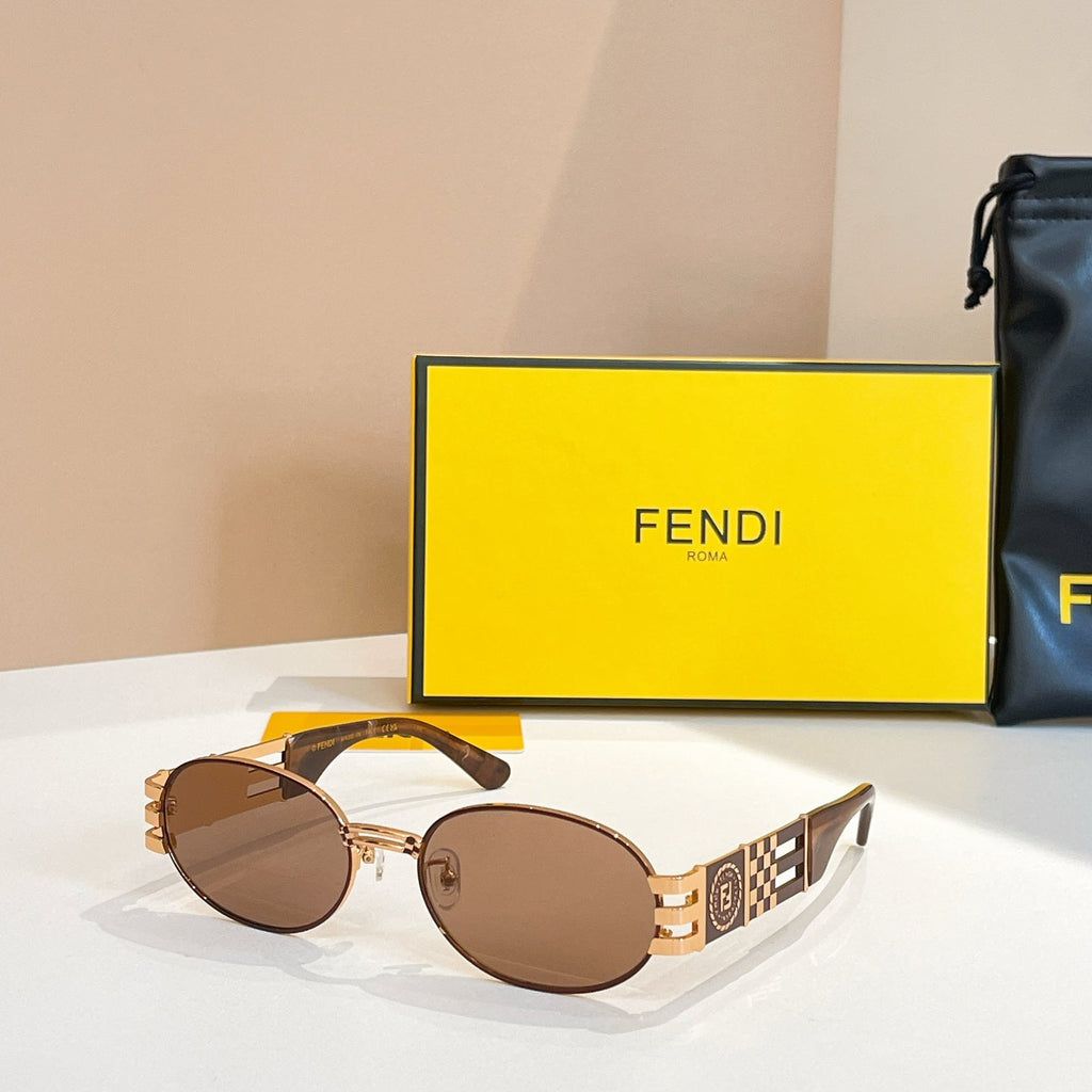 FIRST CRYSTAL OVAL FRAME SUNGLASSES 7028 IN METAL