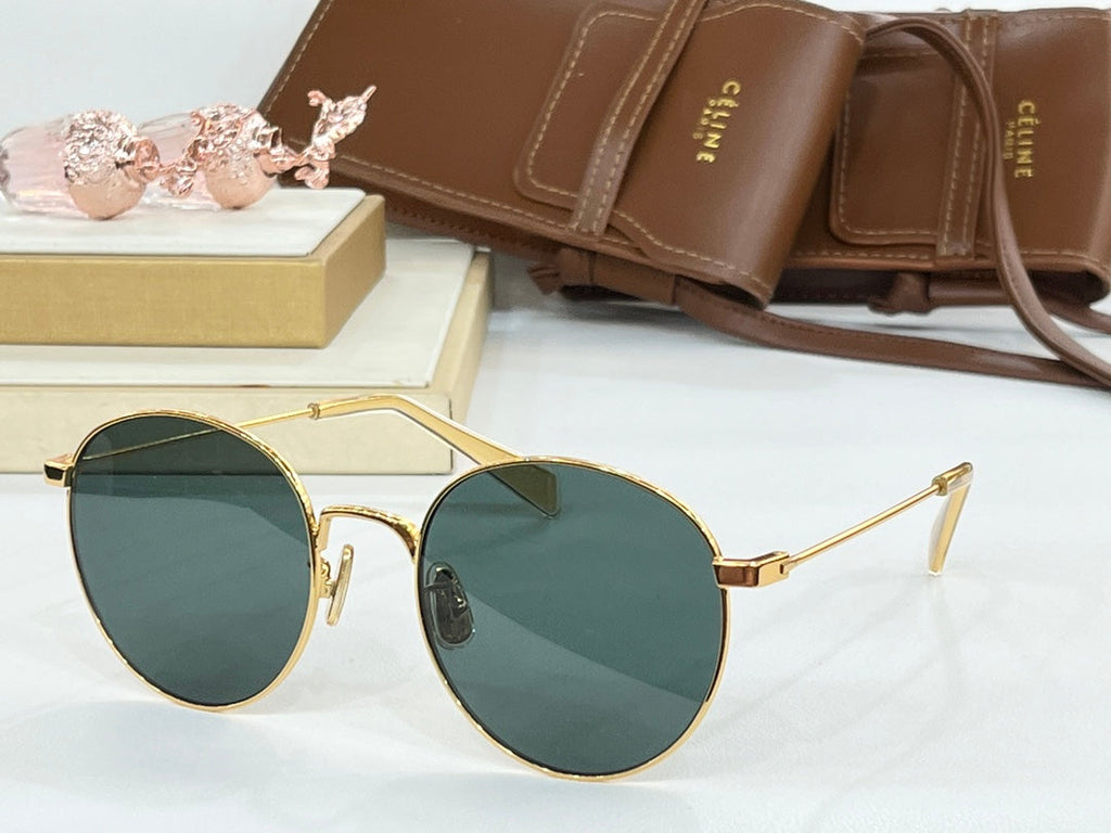 CELINE SUNGLASS CL40100 IN METAL MINERAL GLASS LENSES