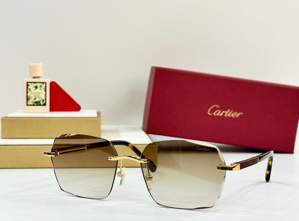 SANTOS SQUARE FRAME SUNGLASSES 530303 IN METAL