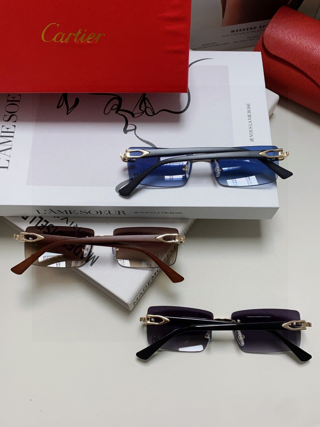 C DE RECTANGULAR FRAME SUNGLASSES 518454 IN METAL