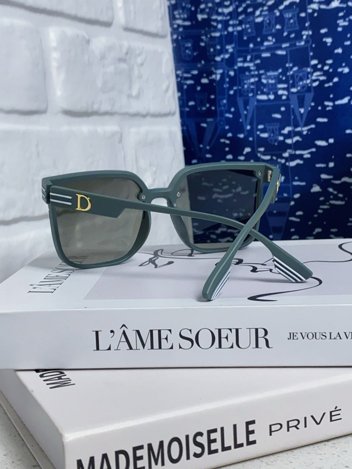 DIOR MONTAIGNE SUNGLASS 560860 IN TAN GREEN ACETATE