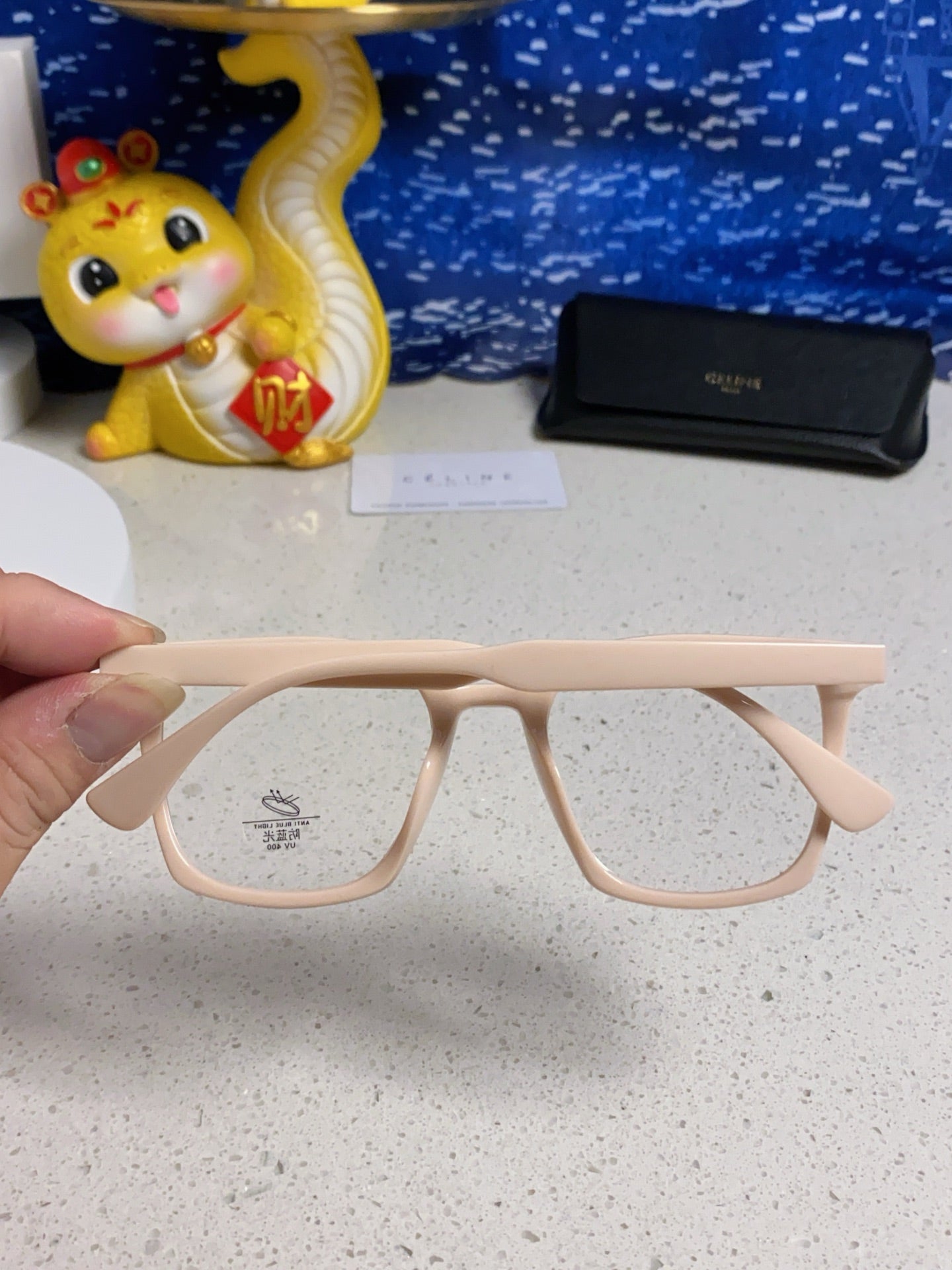 CELINE TRIOMPHE SUNGLASSES 563252 IN NUDE ACETATE