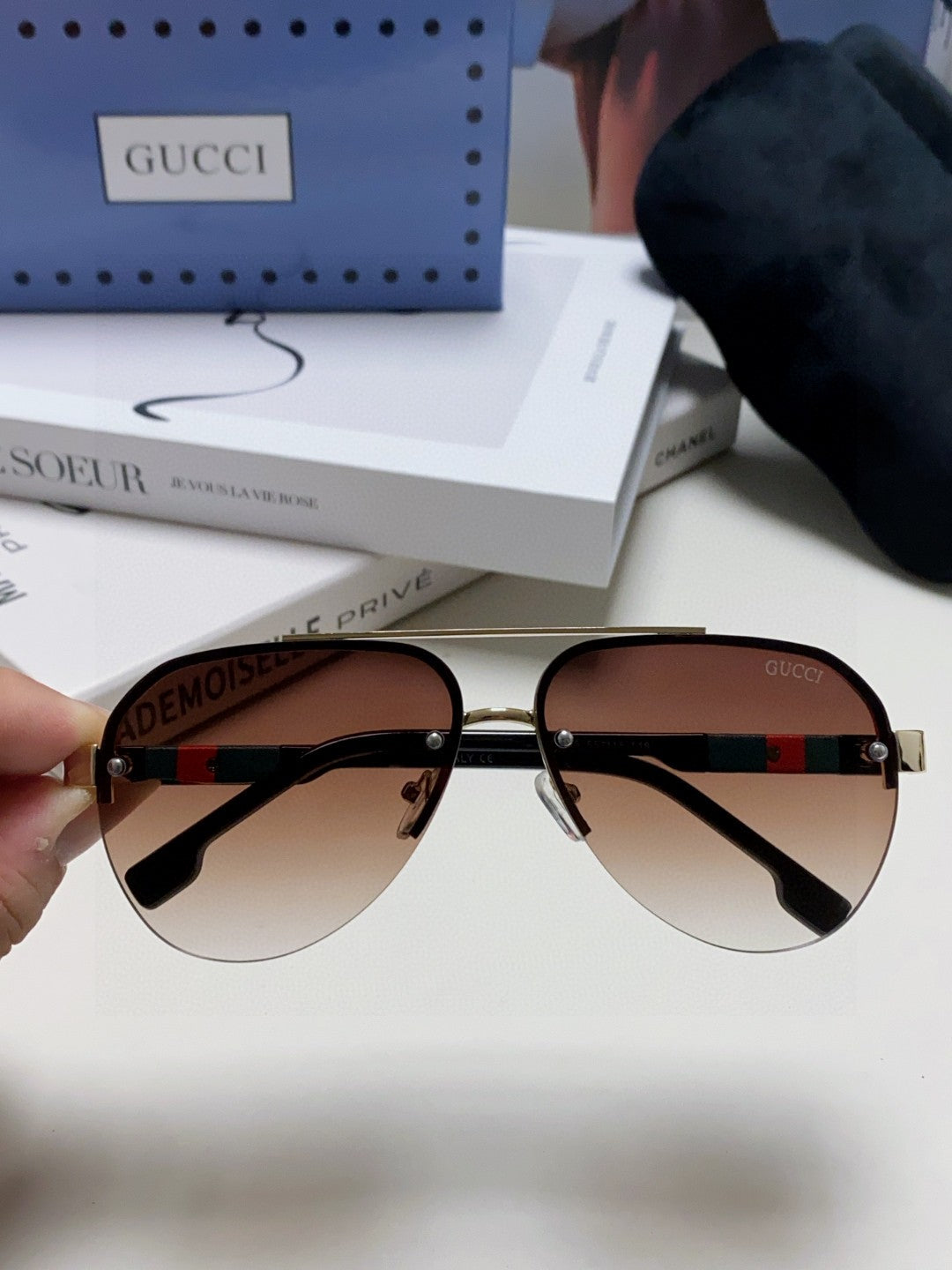 AVIATOR FRAME SUNGLASSES 570223 IN METAL