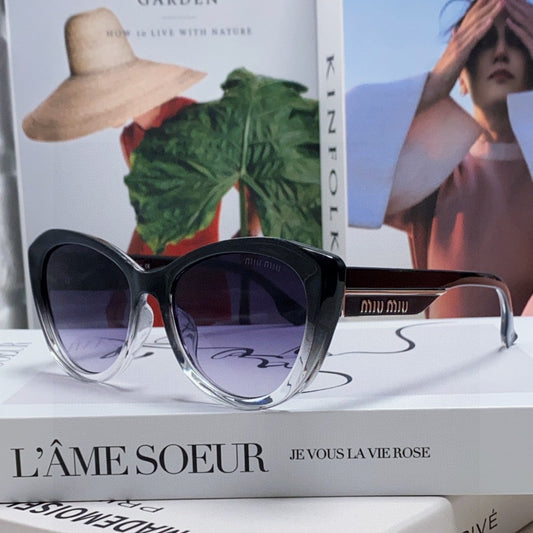 GLIMPSE SUNGLASSES 576813 IN BLACK AND CLEAR ACETATE