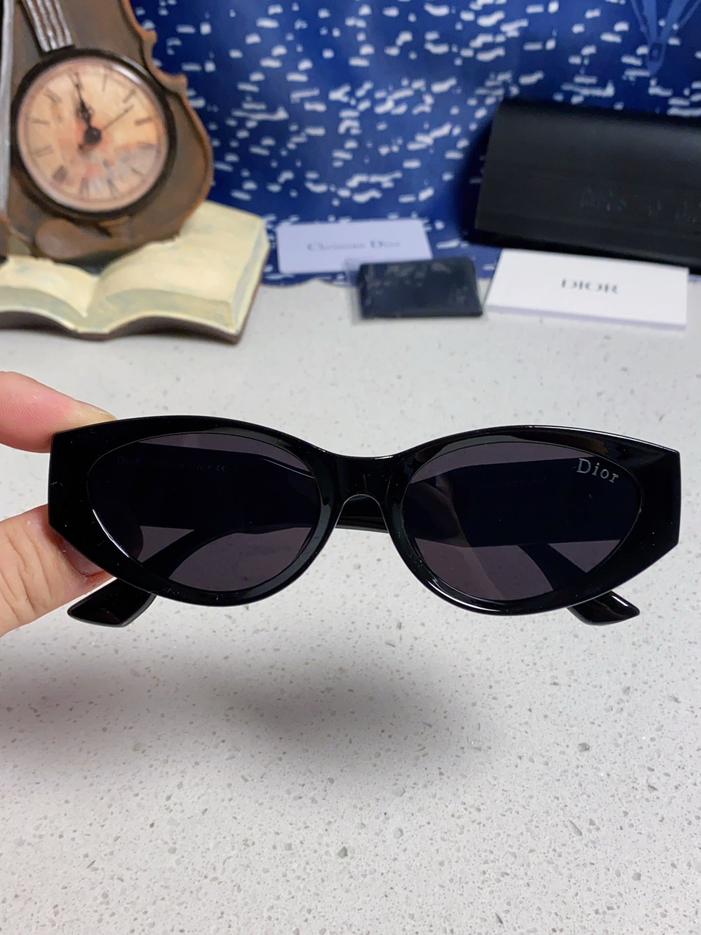 DIOR MONTAIGNE SUNGLASS 578115 IN BLACK ACETATE