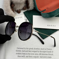 ROUND FRAME SUNGLASSES G0640 IN ACETATE AND METAL